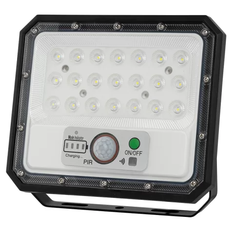 Proiector LED solar cu senzor PIR, 90°, 5W, 5500K, IP65