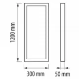Cadru metalic pentru montajul aparent panou LED, 1200x300 mm — imagine 3