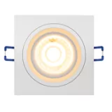 Rama spot incastrata IP20, patrata, fixa, alba — imagine 3
