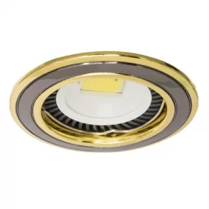 Rama incastrabila pentru spot, fixa, corp grafit/auriu, MR16