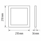 Cadru pentru montaj aparent panou 12W: LPSB1242 — imagine 3