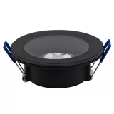 Rama spot incastrata neagra aluminiu/sticla — imagine 2