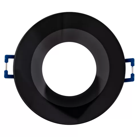 Rama incastrabila fixa pentru spot tavan, rotunda IP44 neagra