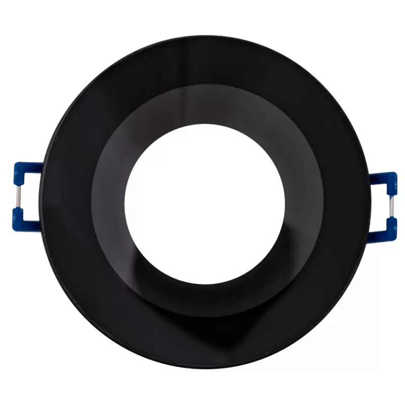 Rama incastrabila fixa pentru spot tavan, rotunda IP44 neagra