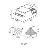SENZOR DE MISCARE CU MICROUNDE OSCAR MW18/IN-W — imagine 2