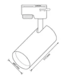 Spot sina, 2 fire, GU10, 220-240V AC, IP20, alb — imagine 2