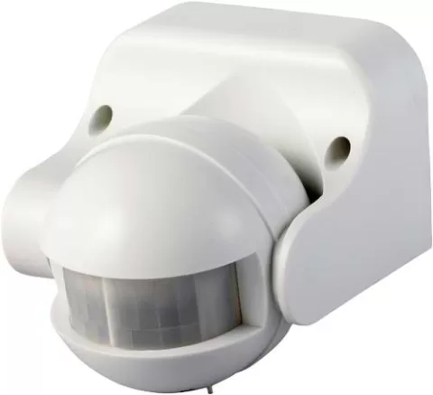 Senzor de miscare, montaj aparent, orientabil, alb, IP44