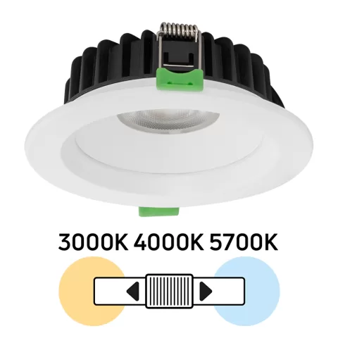 Spot LED incastrabil dimabil TRIAC, rotund, 10W, 60 ,3000K/4200K/6000K, 220-240V AC, IP44
