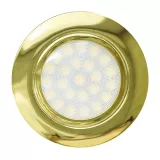 Spot LED incastrabil, rotund, SMD2835, 4W, lumina neutra, corp auriu, IP44 — imagine 1