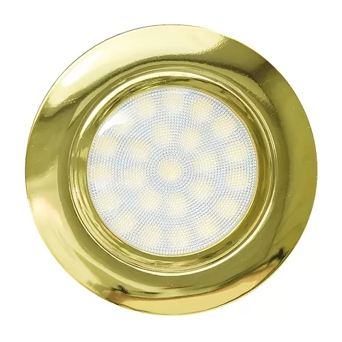 Spot LED incastrabil, rotund, SMD2835, 4W, lumina neutra, corp auriu, IP44
