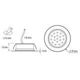 Spot LED incastrabil, rotund, SMD2835, 4W, lumina neutra, corp auriu, IP44 — imagine 2