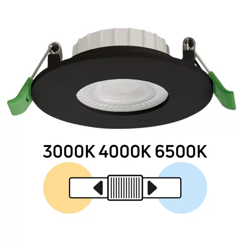 Spot negru LED dimabil 6W, 3000K/4000K/6500K, 220-240V AC, IP44