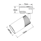 Spot sina, 2 fire, GU10, 220-240V AC, IP20, negru & alb — imagine 2