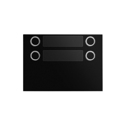Rama neagra ALPHA cu 4 butoane (2x2) Interfonie, Interfoane cladiri, Module Alpha