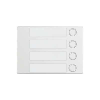 Panou alb ALPHA cu 4 butoane Interfonie, Interfoane cladiri, Module Alpha