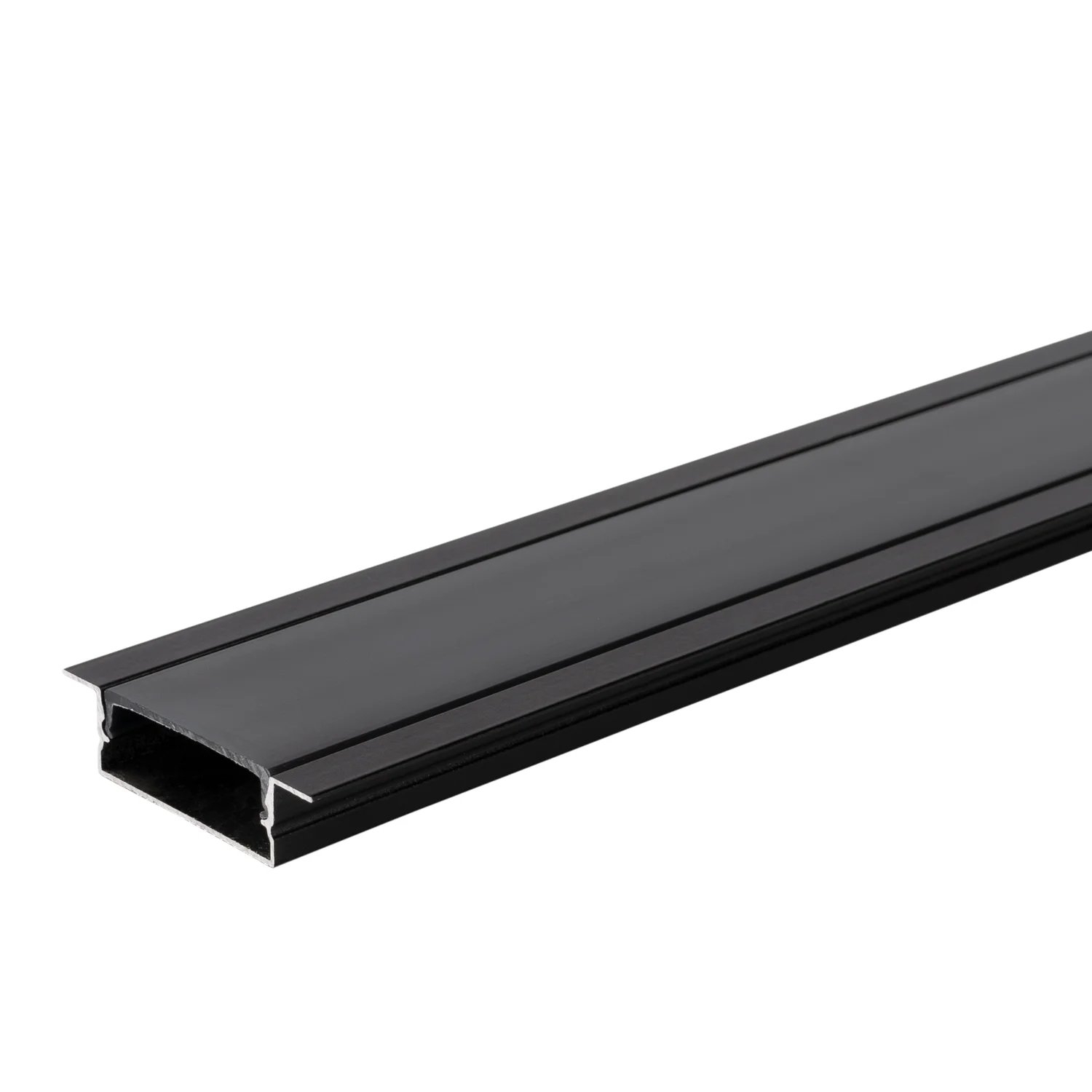 Profil Aluminiu pentru Bandă LED 2m 41x10mm Negru Optonica