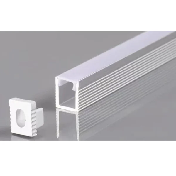 Profil Aluminiu pentru Bandă LED 2m Argintiu cu Capac Alb 12.4x9mm Optonica