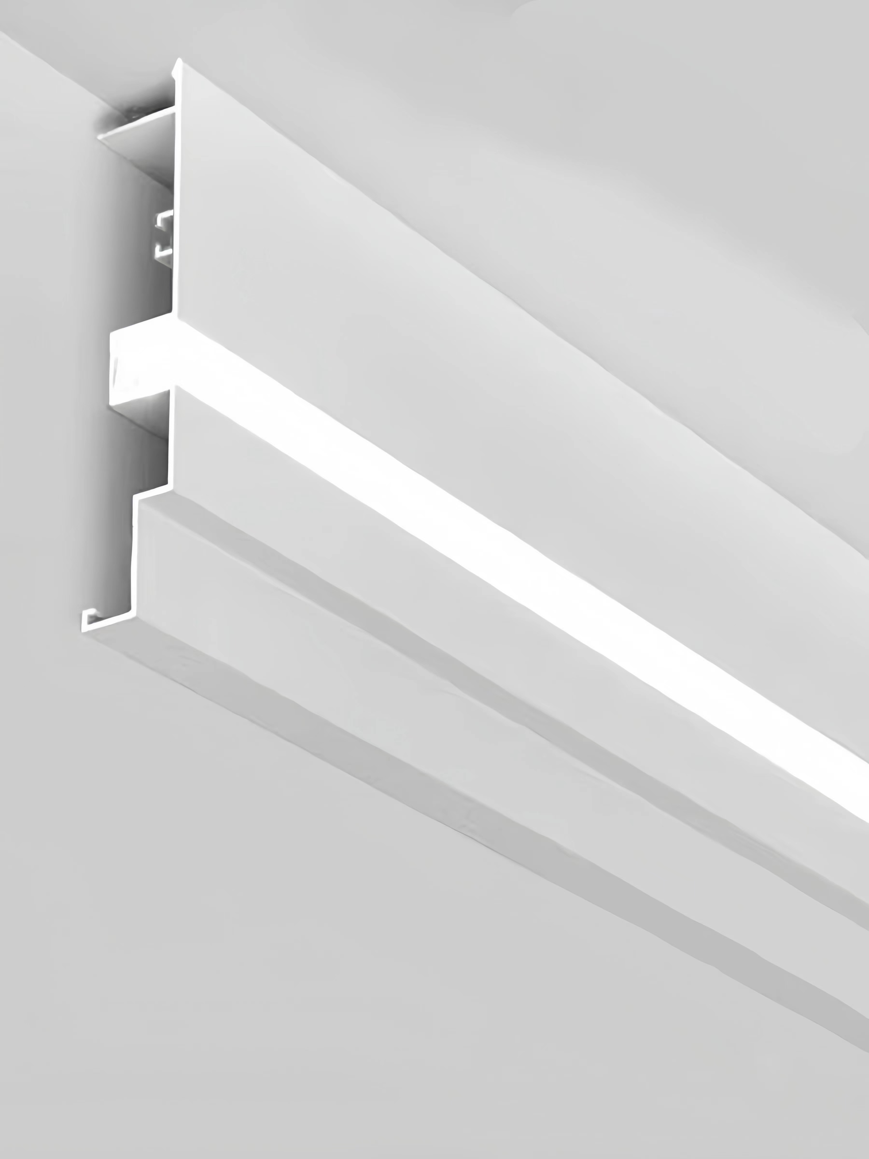 Profil Aluminiu pentru Tavan 2m Alb cu Capac Negru Optonica OT1-A2