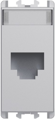Adaptor Keystone RJ45, 1 modul, Lybra, aluminiu Urmet 27445.AL
