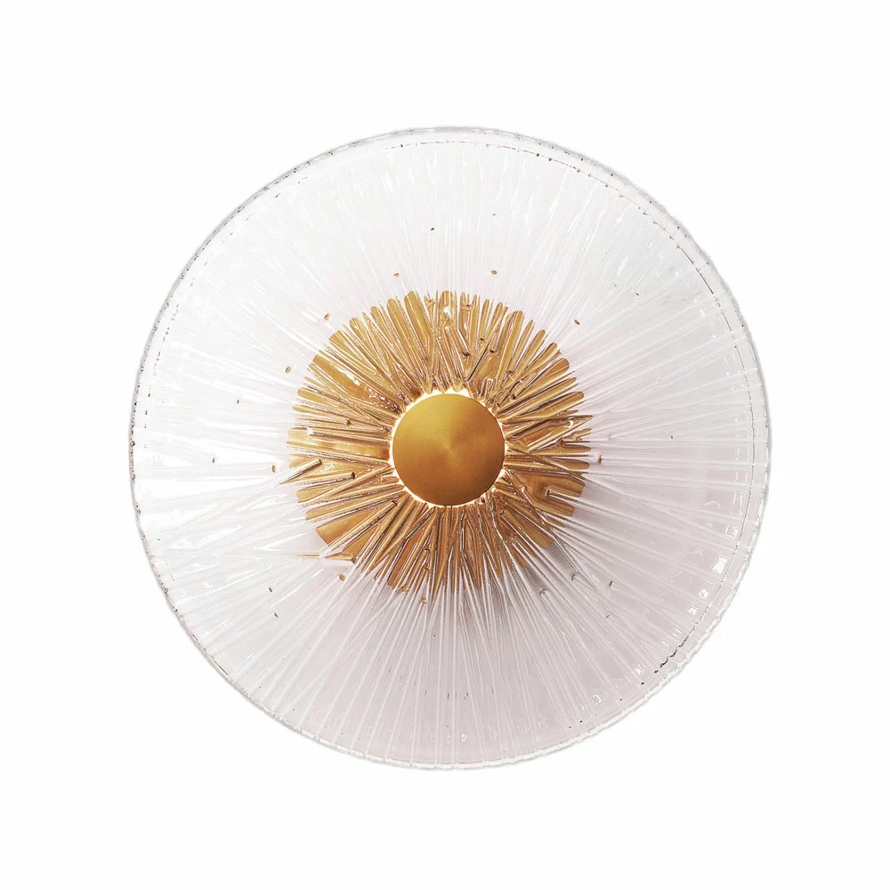 Aplică LED Allure 1L 5W 190lm 3000K Ø28cm auriu mat + sticlă transparentă Maxlight W0356