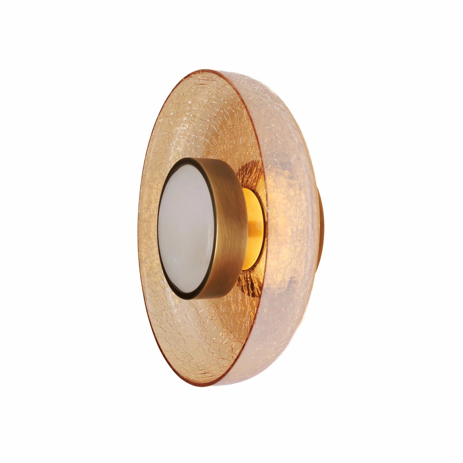 Aplică LED Signature 22cm 9W 855lm 3000K alamă + sticlă ambră Maxlight W0352
