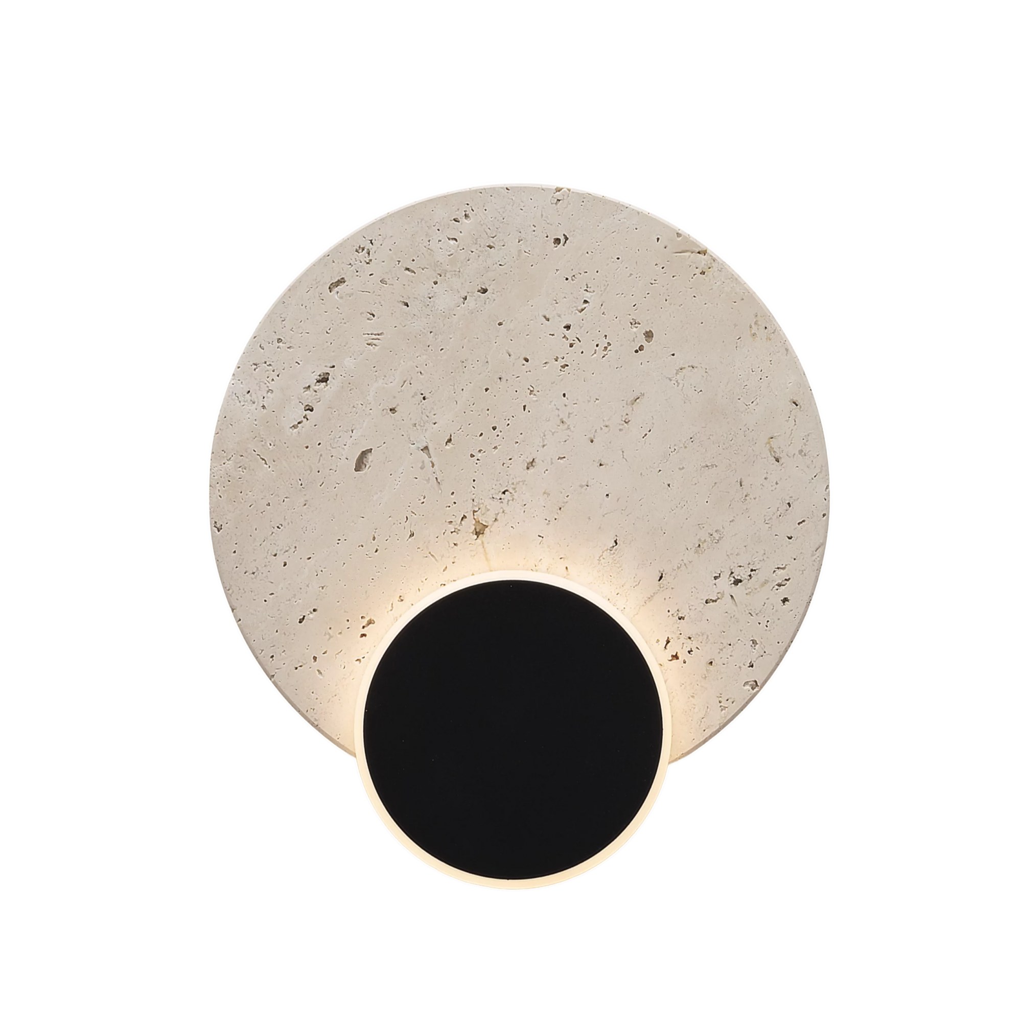 Aplică LED Travertino 10W 405lm 3000K IP44 Ø18cm negru Maxlight W0394