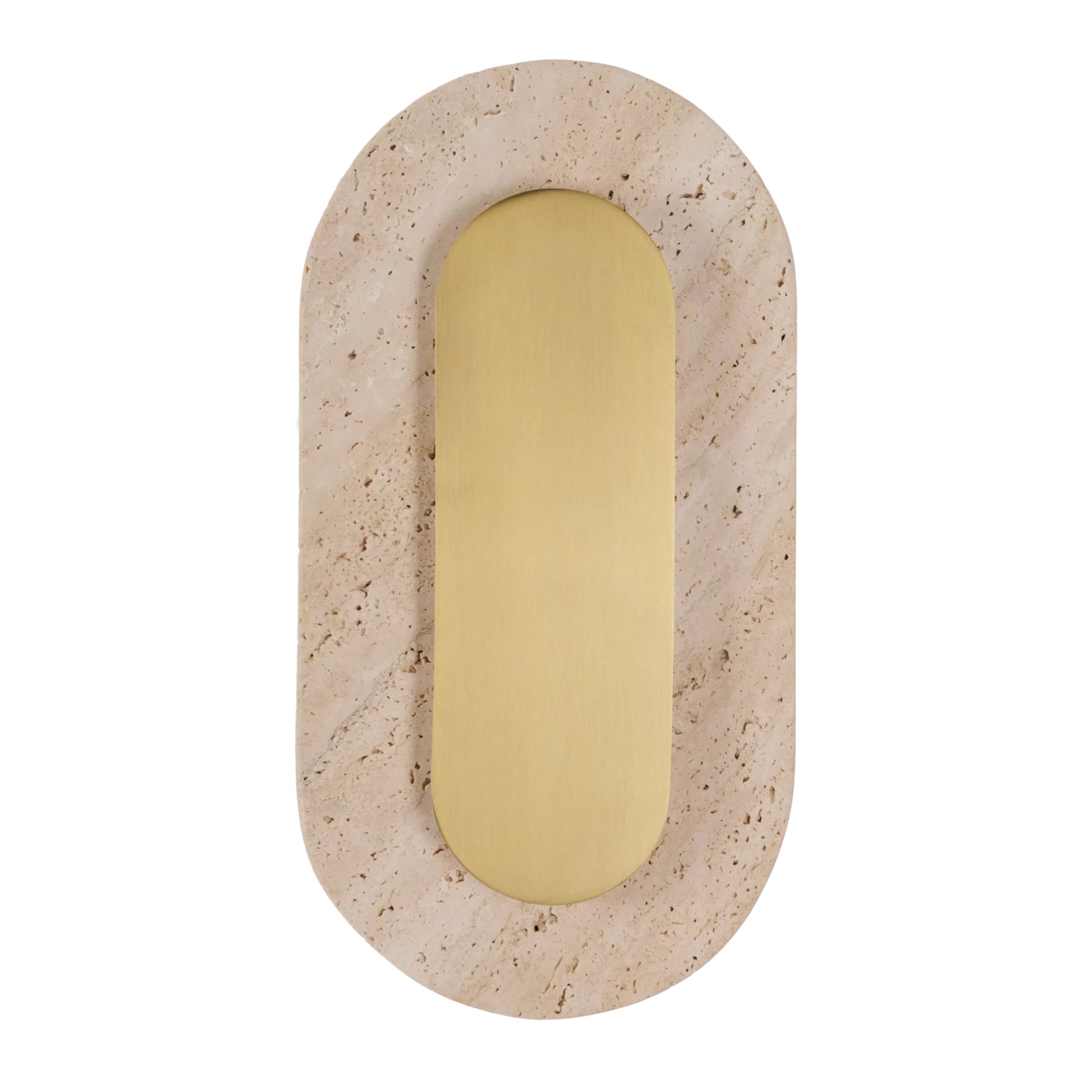 Aplică LED Travertino oval 10W 340lm 3000K IP44 auriu Maxlight W0478