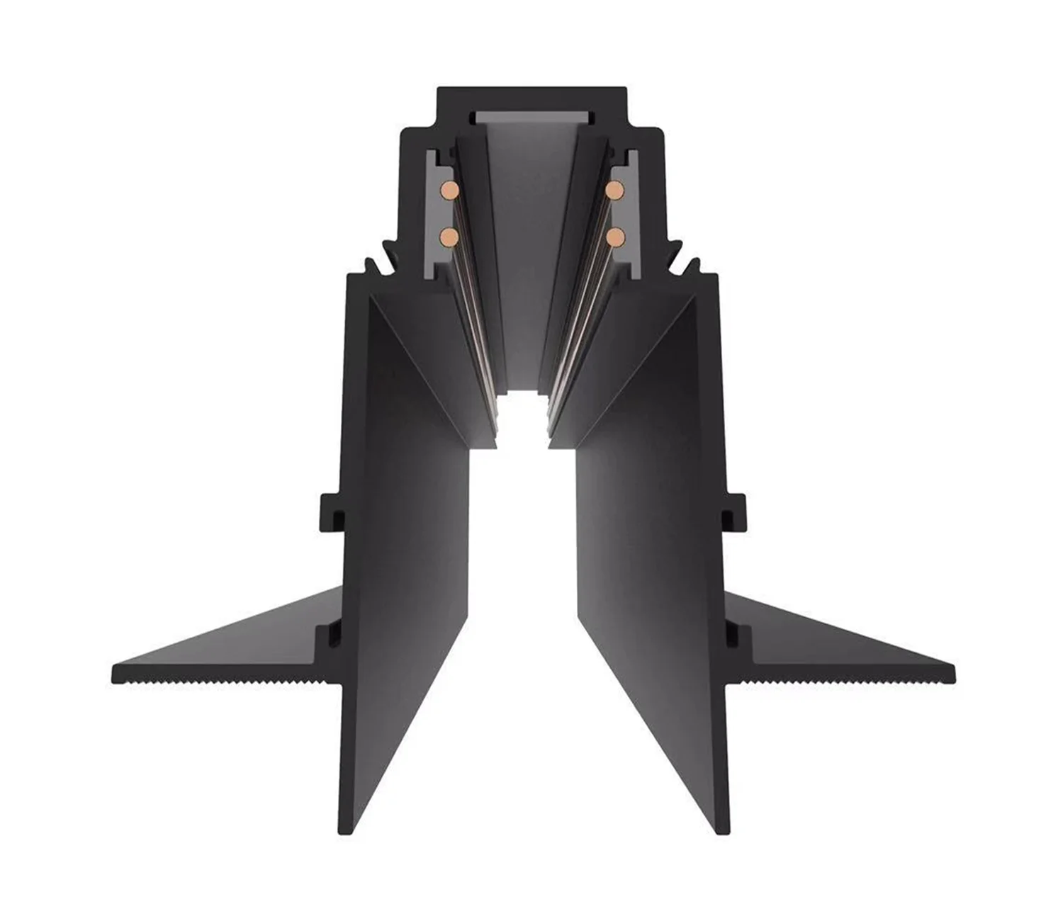 Șină Magnetică Încastrată R35 1.5m Aluminiu Negru Optonica