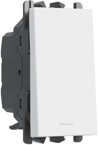 Buton 10A, borne rapide, 1 modul, Lybra, alb Urmet 27008.B Modular, Seria LYBRA, Intrerupatoare