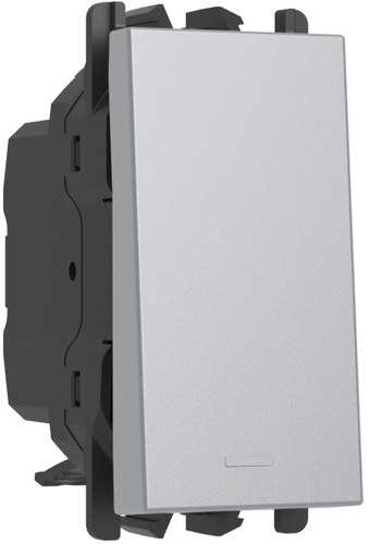 Buton 10A, borne rapide, 1 modul, Lybra, aluminiu Urmet 27008.AL Modular, Seria LYBRA, Intrerupatoare