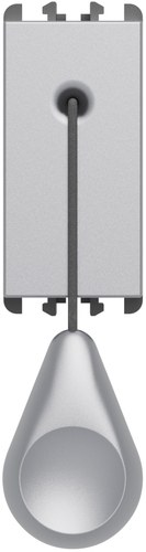 Buton cu acționare prin cordon 1P 10A, borne cu șurub, 1 modul, Lybra, aluminiu Urmet 27118.AL
