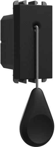 Buton cu acționare prin cordon 1P 10A, borne cu șurub, 1 modul, Lybra, negru Urmet 27118.N Modular, Seria LYBRA, Intrerupatoare