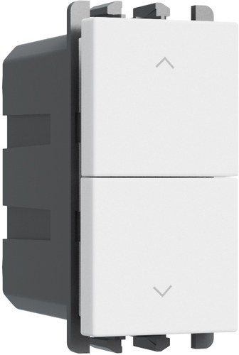 Buton dublu independent, 1P+1P NO 10A, borne cu șurub, 1 modul, Lybra, alb Urmet 27138.B Modular, Seria LYBRA, Intrerupatoare