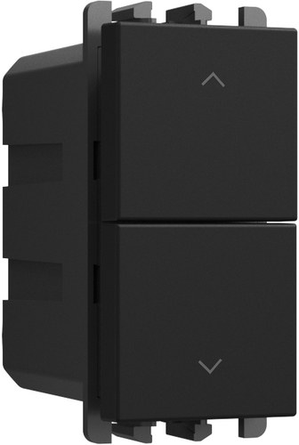 Buton dublu independent, 1P+1P NO 10A, borne cu șurub, 1 modul, Lybra, negru Urmet 27138.N Modular, Seria LYBRA, Intrerupatoare