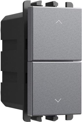 Buton dublu independent, 1P+1P NO 10A, borne cu șurub, 1 modul, Lybra, titan Urmet 27138.TT Modular, Seria LYBRA, Intrerupatoare