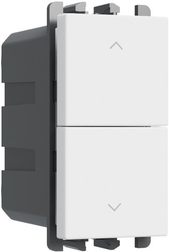 Buton dublu interblocat 1P+1P NO 10A, 1 modul, Lybra, alb Urmet 27139.B Modular, Seria LYBRA, Intrerupatoare