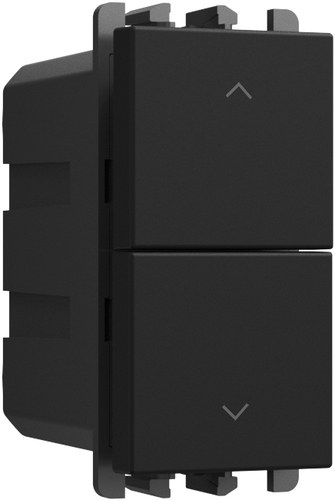 Buton dublu interblocat 1P+1P NO 10A, 1 modul, Lybra, negru Urmet 27139.N Modular, Seria LYBRA, Intrerupatoare