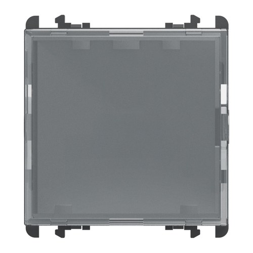 Buton iluminabil cu portetichetă 1P NO 10A, borne cu șurub, 2 module, Lybra, alb Urmet 27128/2.B