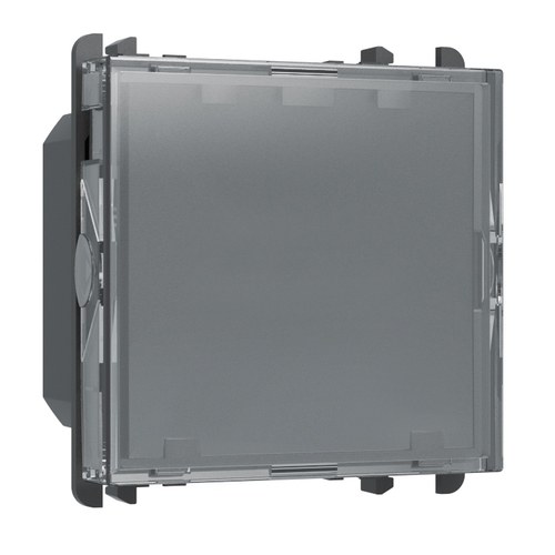 Buton iluminabil cu portetichetă 1P NO 10A, borne cu șurub, 2 module, Lybra, alb Urmet 27128/2.B Modular, Seria LYBRA, Intrerupatoare
