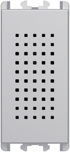 Buzzer 230 Vac 50Hz, borne cu șurub, 1 modul, Lybra, aluminiu Urmet 27265.AL