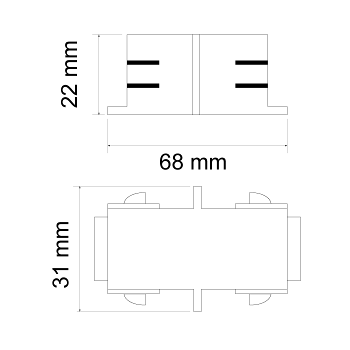 CONECTOR DE TIP I PENTRU SINA PROIECTOR LED, 4 PINI