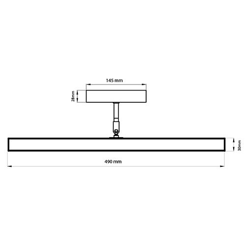 CORP DE ILUMINAT LED PENTRU BAIE, 14W, 2700K, lumina calda, corp CROMAT, reglabil, IP44