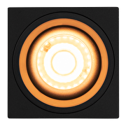 Corp de iluminat montaj aparent IP20, patrat, fix, negru