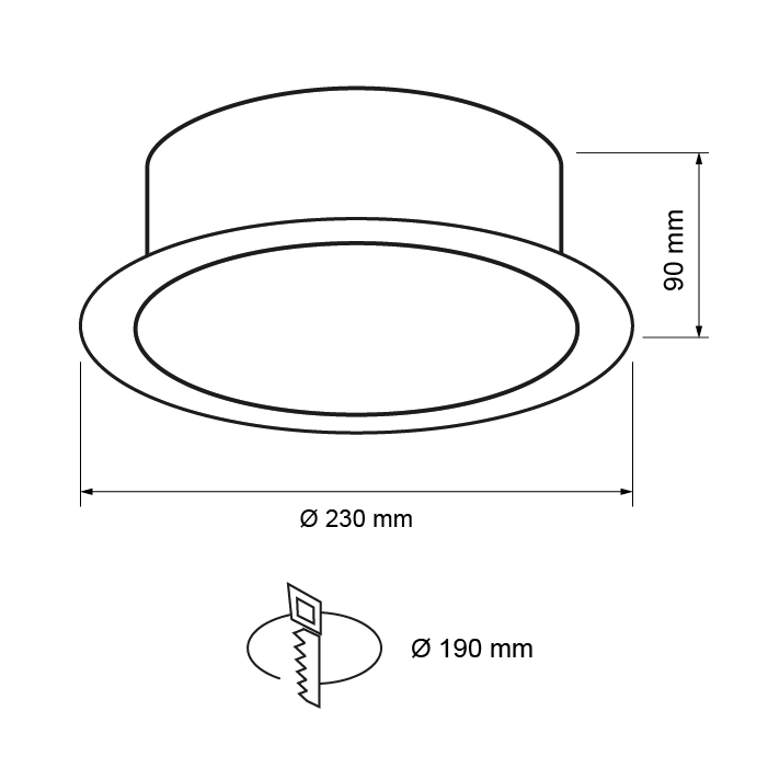 Corp de iluminat incastrabil, fix, corp nichel satinat, E27