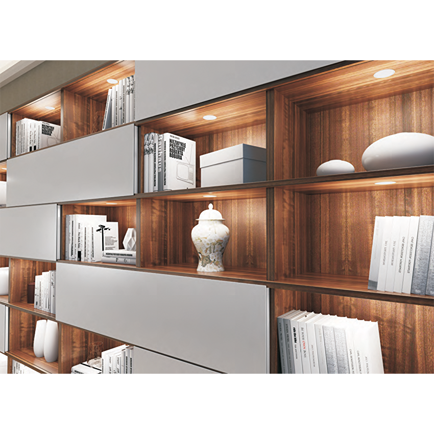 Corp de Iluminat LED pentru mobilier, corp argintiu,rotund,incastrabil, 2W, 4000K, 12V DC, lumina neutra