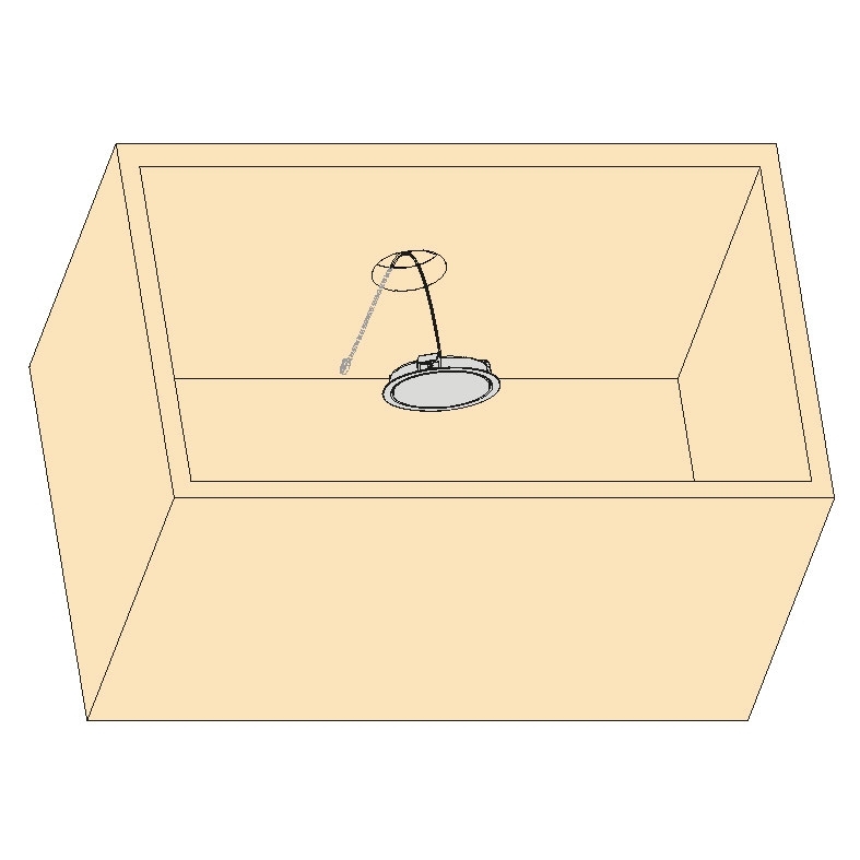 Corp de Iluminat LED pentru mobilier, corp argintiu,rotund,incastrabil, 2W, 4000K, 12V DC, lumina neutra