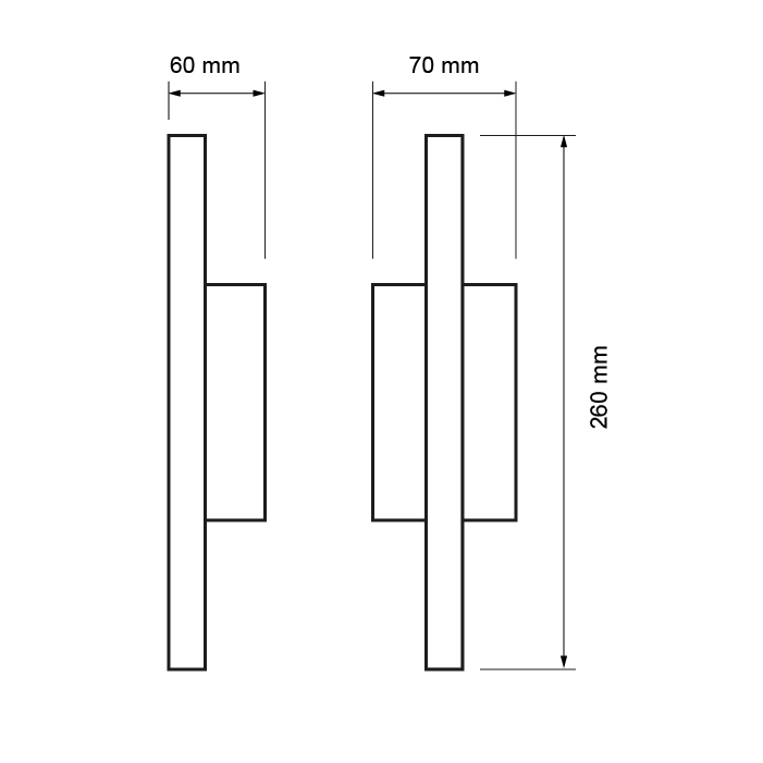 Corp de iluminat LED, 2X3W, 3000K, lumina calda, IP65, NICHEL SATINAT