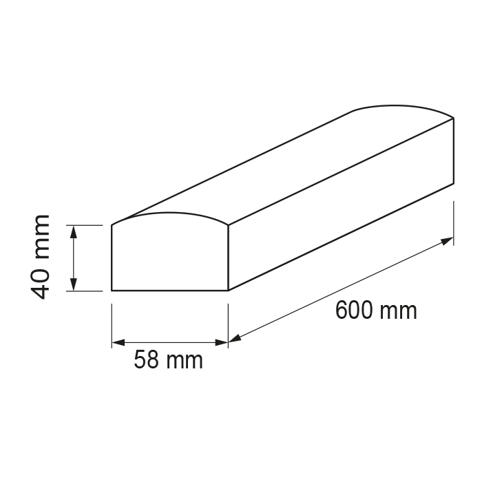 CORP DE ILUMINAT LED TERMOPLASTIC T8 0,6m 18W 4200K IP65