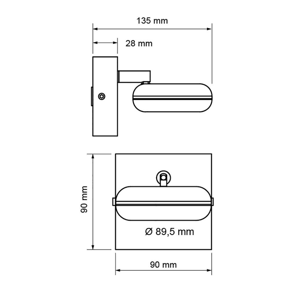 Corp de iluminat LED pentru baie 5W, 4200K chrome, IP44