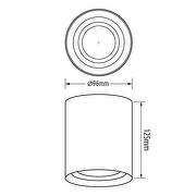 Corp de iluminat aplicat GU10, mobil, negru, IP20
